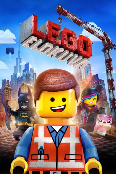 Kuva Lego-Elokuvan julisteesta, jossa on kolme Lego-ukkoa, joista yksi on Batman